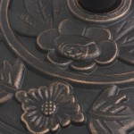 vidaXL Suport umbrelă de soare, rășină, semicerc, bronz, 9 kg