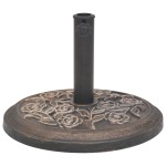 vidaXL Suport umbrelă de soare, rășină, rotund, bronz, 9 kg vidaXL Suport umbrelă de soare, rășină, rotund, bronz, 9 kg
