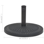 vidaXL Suport umbrelă de soare, rășină, rotund, negru, 14 kg vidaXL Suport umbrelă de soare, rășină, rotund, negru, 14 kg
