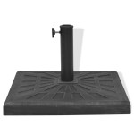 vidaXL Suport umbrelă de soare, rășină, pătrat, negru, 12 kg vidaXL Suport umbrelă de soare, rășină, pătrat, negru, 12 kg