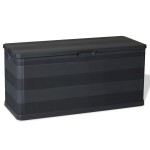vidaXL Ladă de depozitare pentru grădină, negru, 117 x 45 x 56 cm vidaXL Ladă de depozitare pentru grădină, negru, 117 x 45 x 56 cm