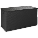 vidaXL Cutie depozitare pentru grădină antracit 120x56x63 cm PP ratan vidaXL Cutie depozitare pentru grădină antracit 120x56x63 cm PP ratan