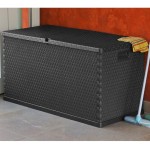 vidaXL Cutie depozitare pentru grădină antracit 120x56x63 cm PP ratan vidaXL Cutie depozitare pentru grădină antracit 120x56x63 cm PP ratan