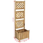 vidaXL Strat înălțat de grădină cu spalier din bambus, 40 cm