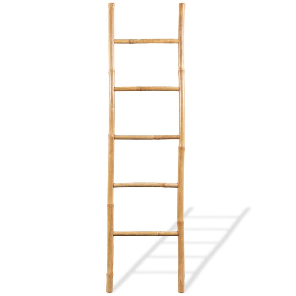 vidaXL Scară pentru prosoape cu 5 trepte, bambus, 150 cm