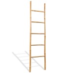 vidaXL Scară pentru prosoape cu 5 trepte, bambus, 150 cm vidaXL Scară pentru prosoape cu 5 trepte, bambus, 150 cm