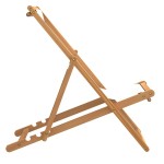 vidaXL Scaun de exterior, crem, 56 x 105 x 96 cm, lemn de tec