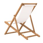 vidaXL Scaun de exterior, crem, 56 x 105 x 96 cm, lemn de tec