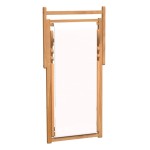 vidaXL Scaun de exterior, crem, 56 x 105 x 96 cm, lemn de tec