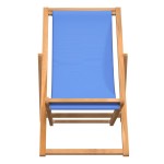 vidaXL Scaun de exterior, albastru, 56 x 105 x 96 cm, lemn de tec