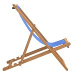 vidaXL Scaun de exterior, albastru, 56 x 105 x 96 cm, lemn de tec
