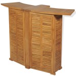 vidaXL Masă de bar pliabilă, 155 x 53 x 105 cm, lemn masiv de tec vidaXL Masă de bar pliabilă, 155 x 53 x 105 cm, lemn masiv de tec