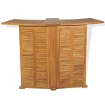 vidaXL Masă de bar pliabilă, 155 x 53 x 105 cm, lemn masiv de tec vidaXL Masă de bar pliabilă, 155 x 53 x 105 cm, lemn masiv de tec
