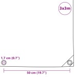 vidaXL Prelată 650 g/m² 3 x 3 m Verde vidaXL Prelată 650 g/m² 3 x 3 m Verde