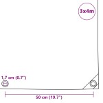 vidaXL Prelată 650 g/m² 3 x 4 m Alb vidaXL Prelată 650 g/m² 3 x 4 m Alb