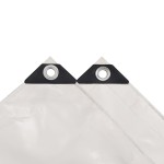 vidaXL Prelată 650 g/m² 4 x 5 m Alb