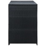 vidaXL Magazie dublă pentru pubele, poliratan, negru, 148x80x111 cm vidaXL Magazie dublă pentru pubele, poliratan, negru, 148x80x111 cm