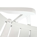 vidaXL Scaune de grădină rabatabile, 2 buc., alb, plastic vidaXL Scaune de grădină rabatabile, 2 buc., alb, plastic