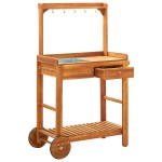 vidaXL Cărucior bucătărie grădină, 92x43,5x141,5 cm, lemn de acacia vidaXL Cărucior bucătărie grădină, 92x43,5x141,5 cm, lemn de acacia