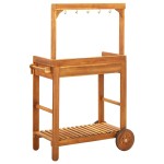 vidaXL Cărucior bucătărie grădină, 92x43,5x141,5 cm, lemn de acacia vidaXL Cărucior bucătărie grădină, 92x43,5x141,5 cm, lemn de acacia