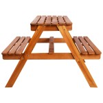vidaXL Masă picnic pentru copii cu umbrelă, 79x90x60 cm, lemn acacia vidaXL Masă picnic pentru copii cu umbrelă, 79x90x60 cm, lemn acacia