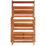 vidaXL Suport de plante, 3 niveluri, 50x63x80 cm, lemn masiv de acacia vidaXL Suport de plante, 3 niveluri, 50x63x80 cm, lemn masiv de acacia