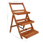 vidaXL Suport de plante, 3 niveluri, 50x63x80 cm, lemn masiv de acacia vidaXL Suport de plante, 3 niveluri, 50x63x80 cm, lemn masiv de acacia