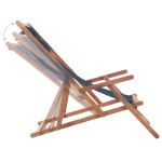 vidaXL Scaun de plajă pliabil, albastru, textil și cadru din lemn vidaXL Scaun de plajă pliabil, albastru, textil și cadru din lemn