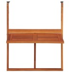 vidaXL Masă de balcon suspendată, 64,5x44x80 cm, lemn masiv de acacia