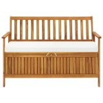 vidaXL Bancă de depozitare grădină 120x63x84 cm lemn masiv salcâm XL vidaXL Bancă de depozitare grădină 120x63x84 cm lemn masiv salcâm XL