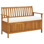 vidaXL Bancă de depozitare grădină 120x63x84 cm lemn masiv salcâm XL vidaXL Bancă de depozitare grădină 120x63x84 cm lemn masiv salcâm XL