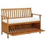 vidaXL Bancă de depozitare grădină 120x63x84 cm lemn masiv salcâm XL vidaXL Bancă de depozitare grădină 120x63x84 cm lemn masiv salcâm XL