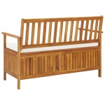 vidaXL Bancă de depozitare grădină 120x63x84 cm lemn masiv salcâm XL vidaXL Bancă de depozitare grădină 120x63x84 cm lemn masiv salcâm XL