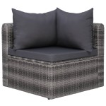 vidaXL Set mobilier de grădină cu perne, 8 piese, gri, poliratan vidaXL Set mobilier de grădină cu perne, 8 piese, gri, poliratan