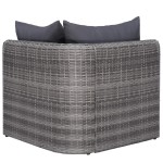 vidaXL Set mobilier de grădină cu perne, 8 piese, gri, poliratan vidaXL Set mobilier de grădină cu perne, 8 piese, gri, poliratan