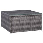 vidaXL Set canapea de grădină cu perne, 5 piese, gri, poliratan
