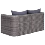 vidaXL Canapele de colț pentru grădină, 2 buc., gri, poliratan vidaXL Canapele de colț pentru grădină, 2 buc., gri, poliratan