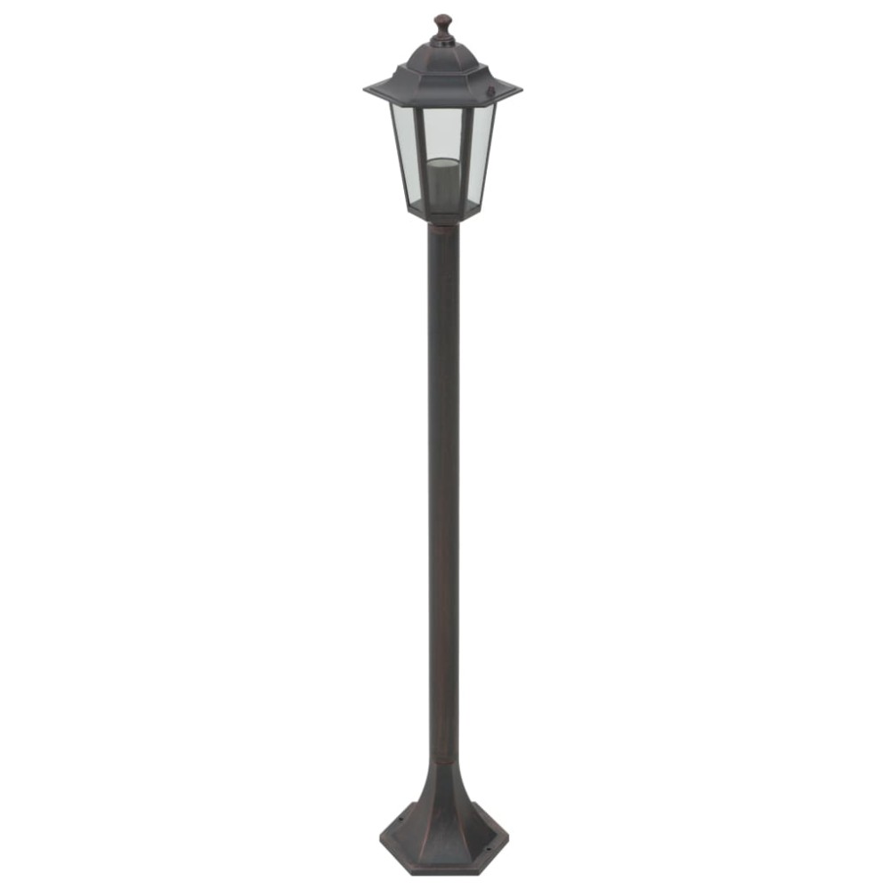 vidaXL Stâlp iluminare grădină, 6 buc., bronz, 110 cm, aluminiu, E27