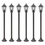 vidaXL Stâlp iluminare grădină, 6 buc., bronz, 110 cm, aluminiu, E27 vidaXL Stâlp iluminare grădină, 6 buc., bronz, 110 cm, aluminiu, E27