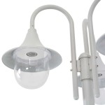 vidaXL Stâlp iluminare grădină, E27, 220 cm, aluminiu, 3 lămpi, alb vidaXL Stâlp iluminare grădină, E27, 220 cm, aluminiu, 3 lămpi, alb