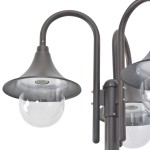 vidaXL Stâlp iluminare grădină, E27, 220 cm, aluminiu, 3 lămpi, bronz vidaXL Stâlp iluminare grădină, E27, 220 cm, aluminiu, 3 lămpi, bronz