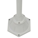 vidaXL Stâlp cu lumini de grădină E27 220 cm, aluminiu 2 lămpi, alb vidaXL Stâlp cu lumini de grădină E27 220 cm, aluminiu 2 lămpi, alb