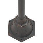 vidaXL Stâlp cu lumini de grădină E27 220 cm, aluminiu 2 lămpi, bronz vidaXL Stâlp cu lumini de grădină E27 220 cm, aluminiu 2 lămpi, bronz