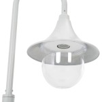 vidaXL Stâlp de iluminat pentru grădină, alb, 120 cm, aluminiu, E27