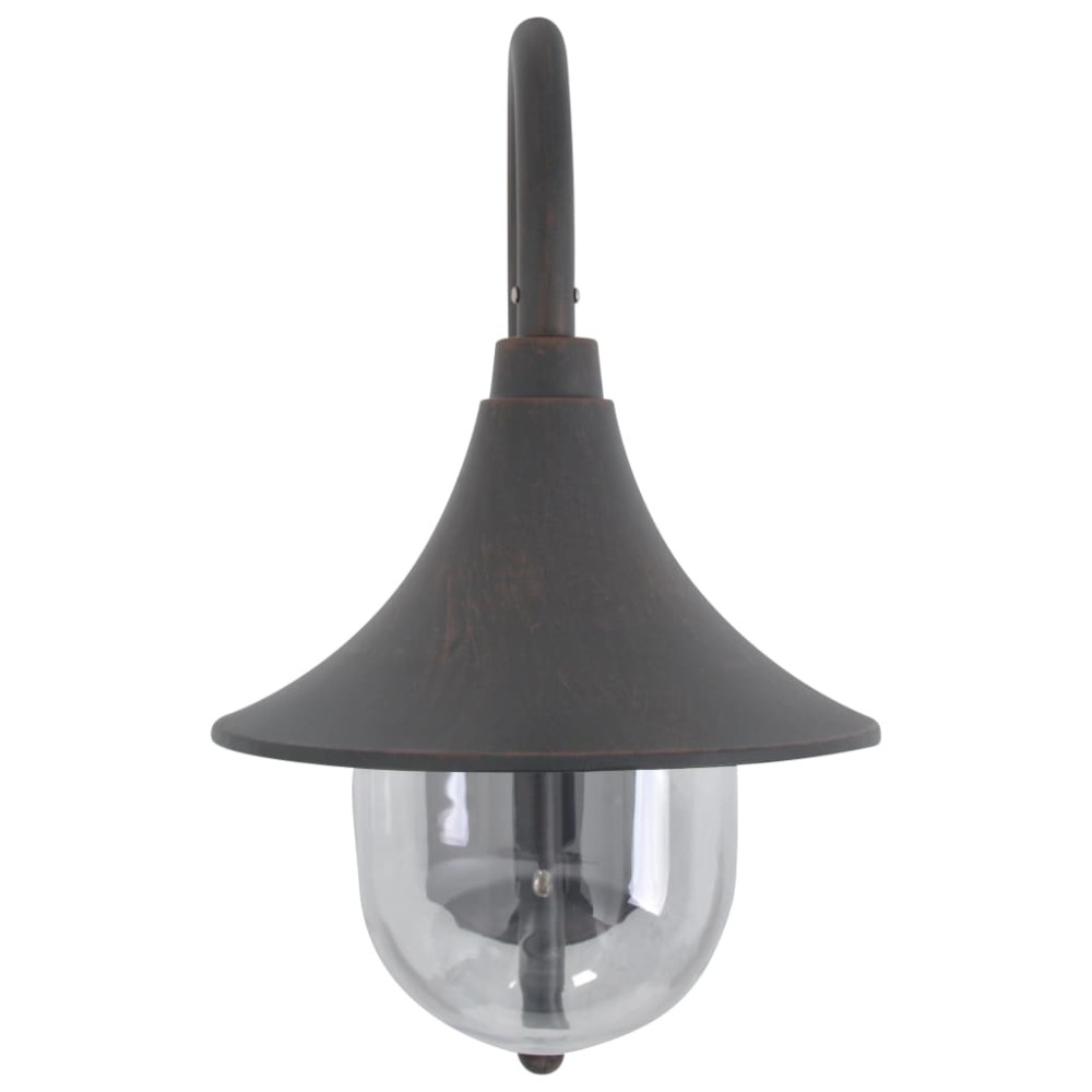 vidaXL Lampă de perete de grădină E27, bronz, 42 cm, aluminiu