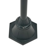 vidaXL Stâlp cu lumini de grădină E27 220 cm, aluminiu 2 lămpi, verde