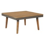 vidaXL Set mobilier grădină cu perne, 4 piese, maro, lemn acacia
