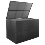 vidaXL Ladă de depozitare de grădină, negru, 150x100x100 cm, poliratan vidaXL Ladă de depozitare de grădină, negru, 150x100x100 cm, poliratan