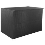 vidaXL Ladă de depozitare de grădină, negru, 150x100x100 cm, poliratan vidaXL Ladă de depozitare de grădină, negru, 150x100x100 cm, poliratan