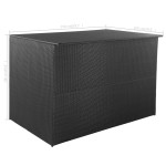 vidaXL Ladă de depozitare de grădină, negru, 150x100x100 cm, poliratan vidaXL Ladă de depozitare de grădină, negru, 150x100x100 cm, poliratan